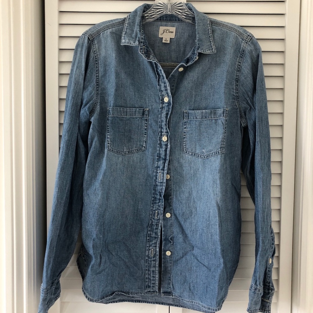 J crew classic chambray shirt